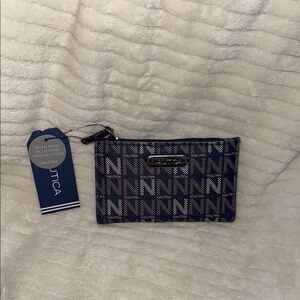 Nautica Blue and White Wristlet